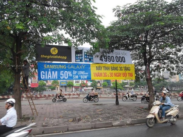 in băng rôn, cờ phướn