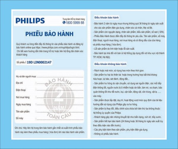 In phiếu bảo hành